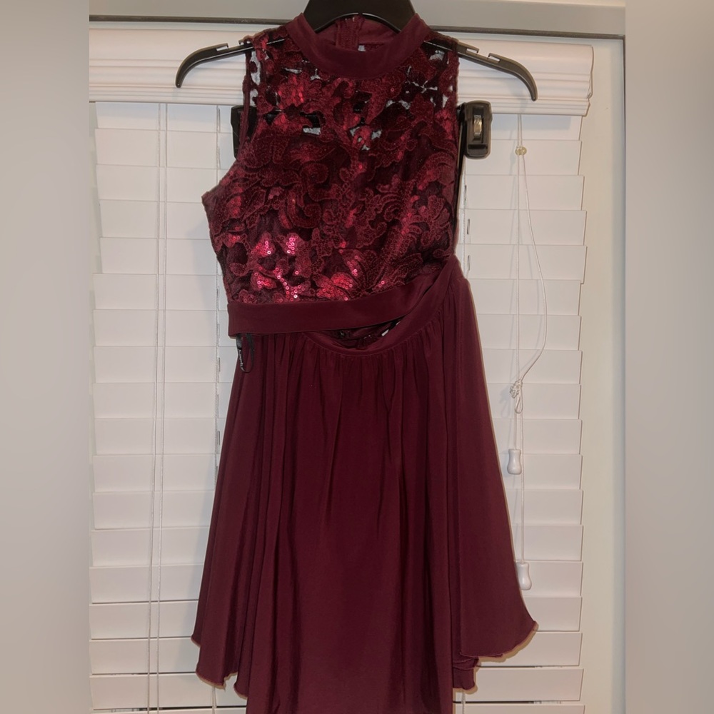 Size 3 maroon homecoming dress